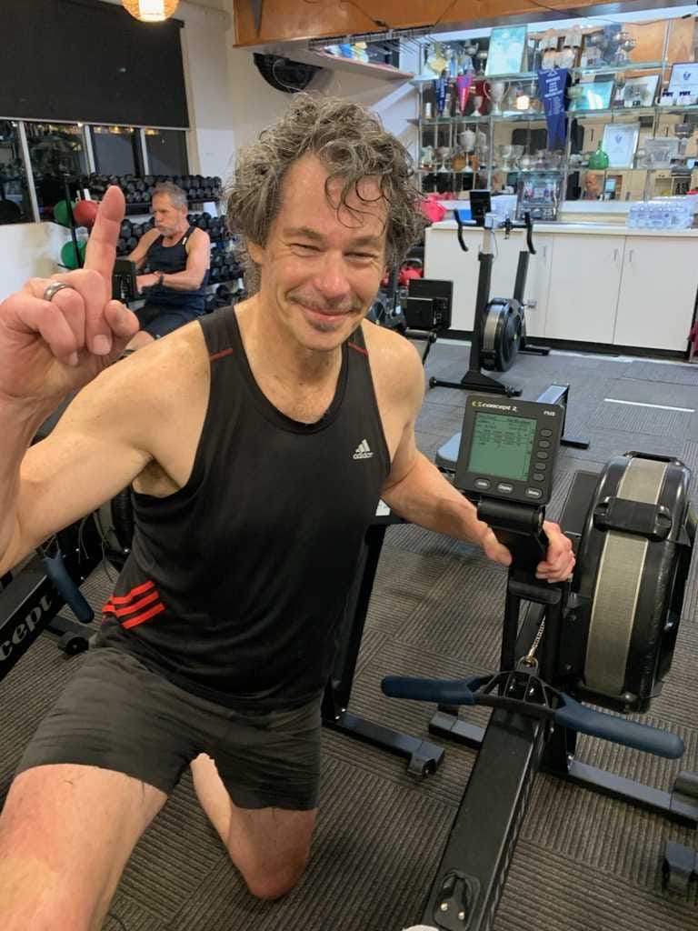 Richard Tomlinson at ERGfit after his Men 60–64 2000 m record claim